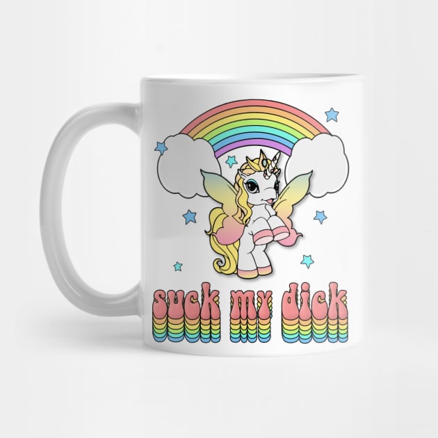 Suck My Dick ///// Rude Rainbow Unicorn Design by DankFutura